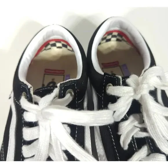 Vans Old Skool Mens Sneakers 6 Black Suede Canvas Lace Up Skateboard Shoes Skate - Picture 5 of 9